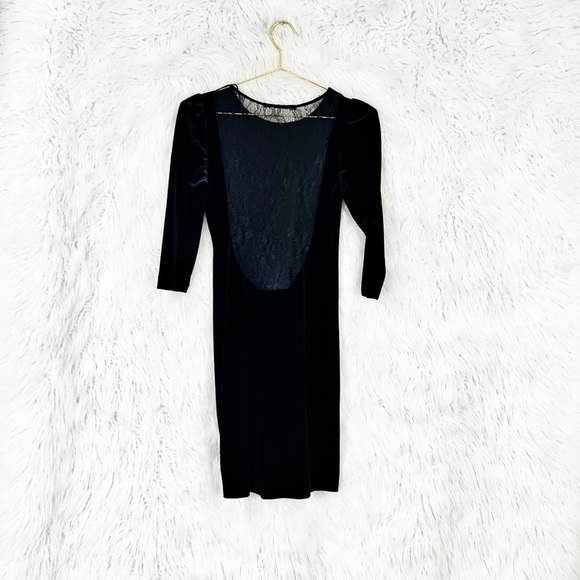 Zara Velvet Lace Open-Back Sheath Dress - Picture 6 of 11
